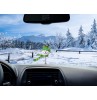 Tenna Tops Green Smiley Face Car Antenna Ball / Dashboard Buddy (Auto Accessory) (Fat Antenna) 